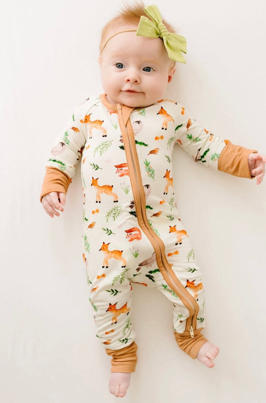 Woodland Animals Bamboo Sleeper - Bitty Blessings Boutique
