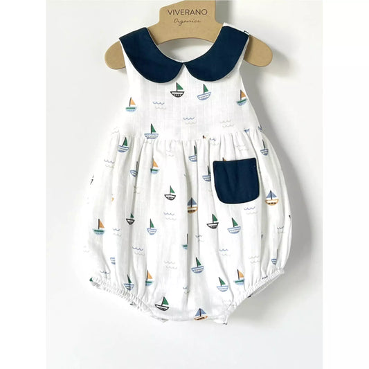 Sailboat Baby Bubble Romper outfit