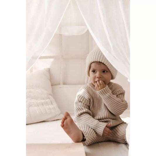 Chunky Rib Pullover - Beige | for baby