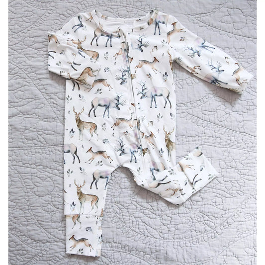 Forest Dreams Bamboo Footless Zippy Romper