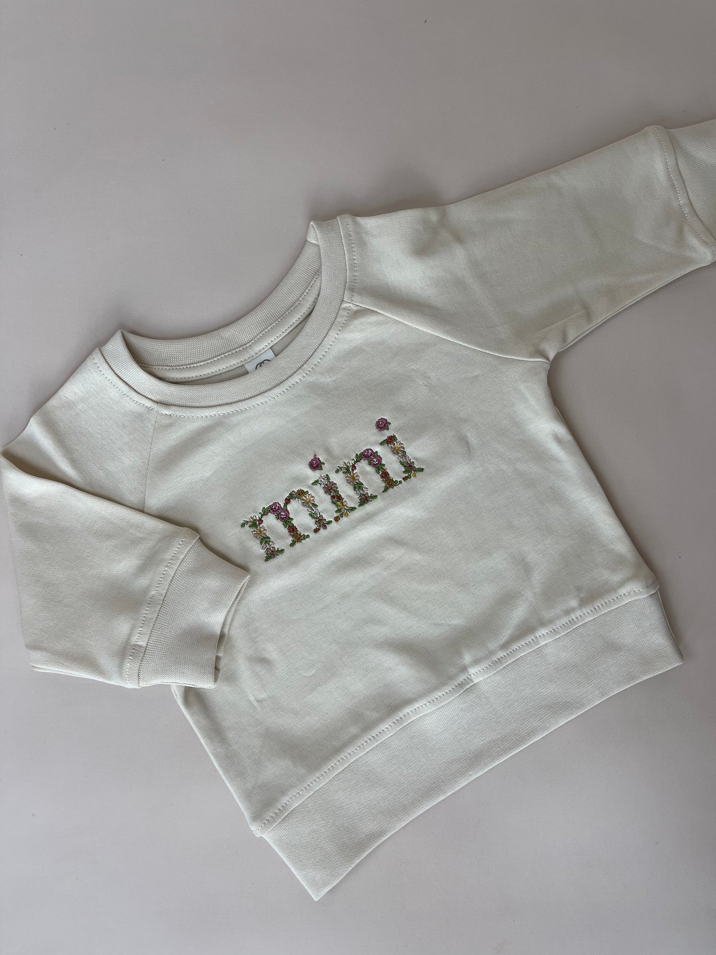 Mini floral embroidered sweatshirt