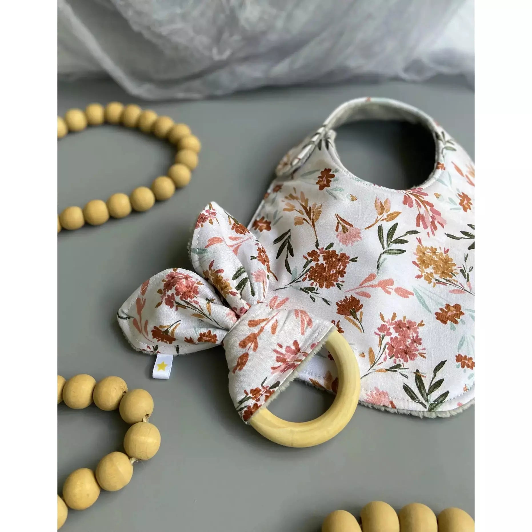 Autumn Garden Bib and Teether